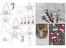 Stickserie ITH - 17 Blumenstecker Xmas